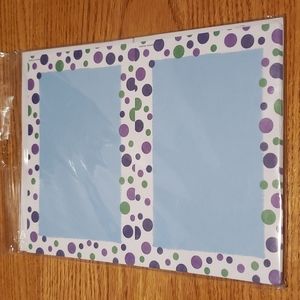 🛍 2/$6🛍 Blue with Green & blue dots stationery w/ envelopes